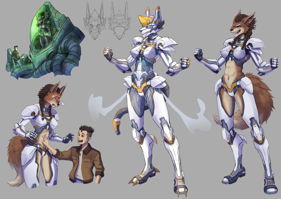 Rexalia armour concept sheet